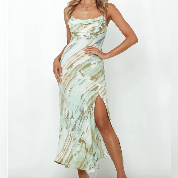 fiemaoves Dresses & Skirts - Mint Green Tie Dye Midi Dress